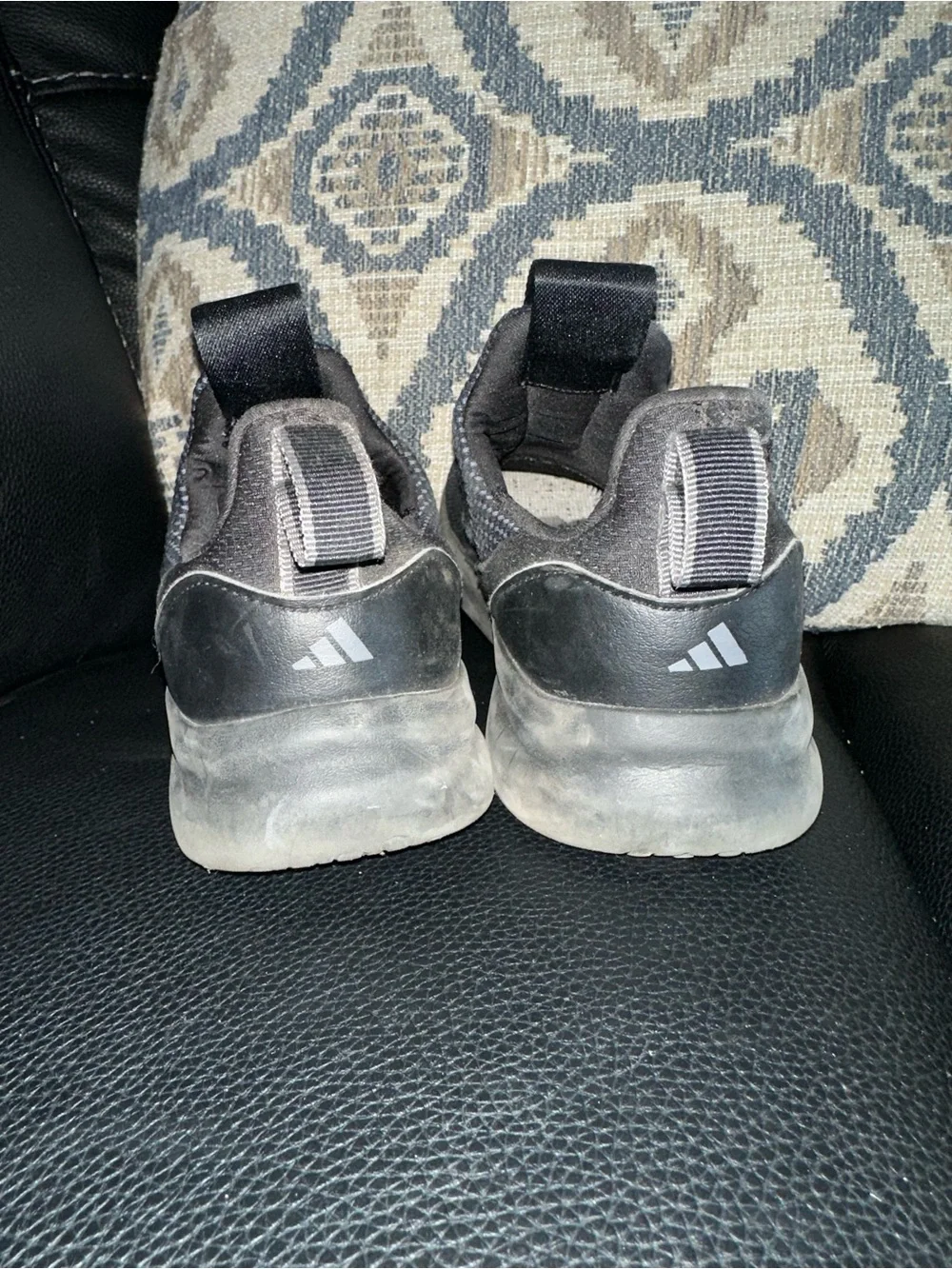 adidas Black Kids Knit Slip-On Sneakers . Play Shoes.